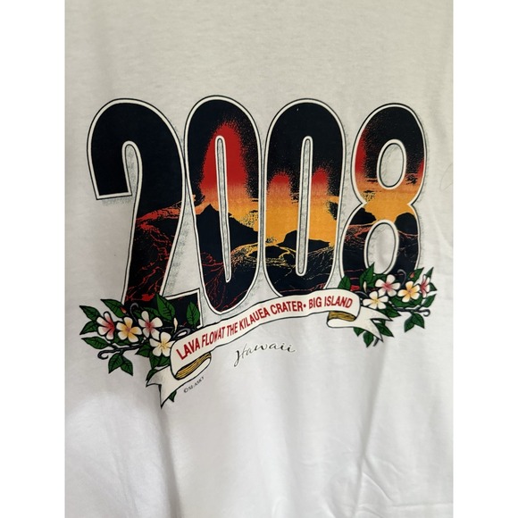 Vtg Y2K 2000s Lot Of 2 Hanes Heavy Weight Hawaii Graphic T Shirts Diamond Head L - Picture 8 of 12